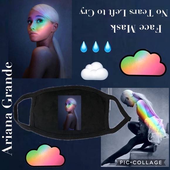 Ariana Grande Accessories - Ariana Grande no tears left to cry face mask